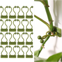 100Pcs Climbing Plant Support Clip, Self Adhesive Plant Clips, Green Vine Wall Mount Clip, Wall Fixer, Plant Support Hook Clip, Stake Clip, Plant Wall