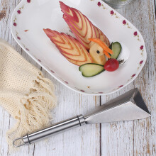 Coltello per intagliare la frutta, utensile per intagliare, utensile per intagliare la forma triangolare, 1 pezzo in acciaio inossidabile multifunzion