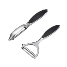 2 pezzi Pelapatate - pelapatate in acciaio inox per carote, melanzane, pere, mango e cetrioli, con impugnatura ergonomica antiscivolo
