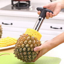 1 Ananasschneider zum Schälen, Entkernen und Schneiden von Obst, Edelstahl, müheloses Küchenwerkzeug