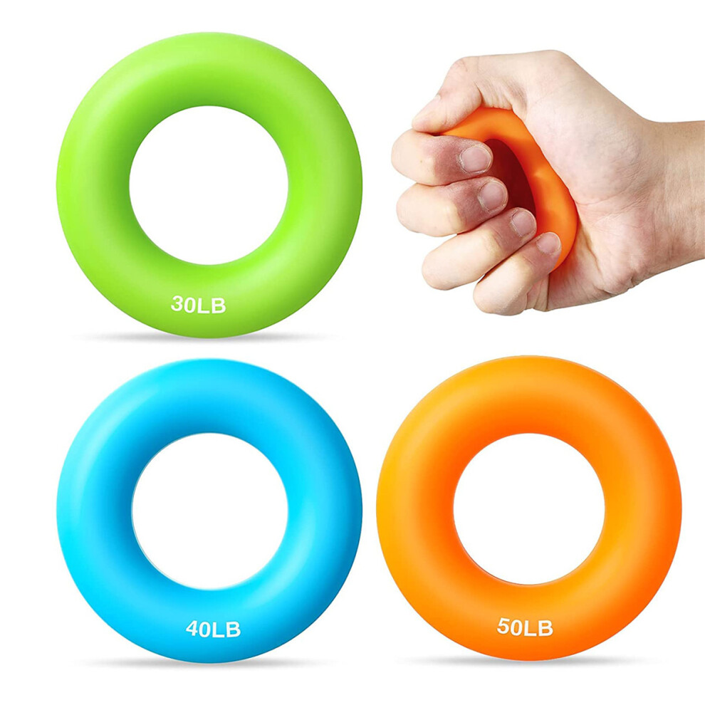 Lifeasy 3 Hand Grip Strengthener, Forearm And Finger Exerciser - Muscle Trainer For Sports, Climbing And Fitness