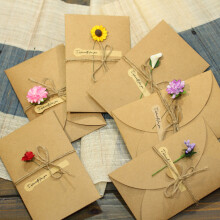 6 tarjetas de felicitaci?n navide?as, sobres en blanco de papel kraft de 17,5 x 11 cm, cartulina con sobres, tarjetas de felicitaci?n de papel kraft h
