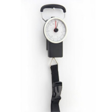 2 Global Travel Accessories - Bilancia manuale per bagagli, 16 cm, nero