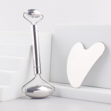 2 piezas de Gua Sha facial, Gua Sha corporal en forma de coraz?n y ajustes de rodillo, herramienta de cuidado de la piel de masaje facial Gua Sha de a