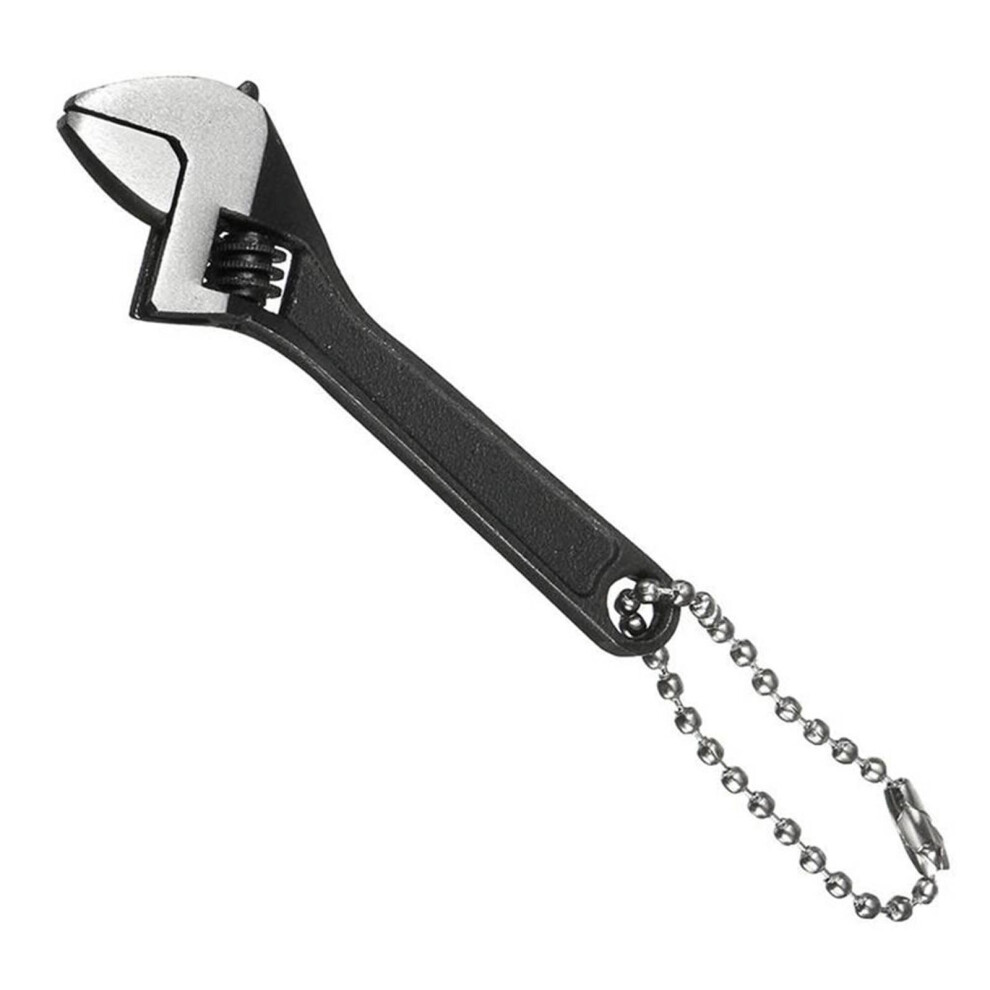 1 Black 100Mm Mini Adjustable Metal Spanner Wrench For Repair 9469042668394
