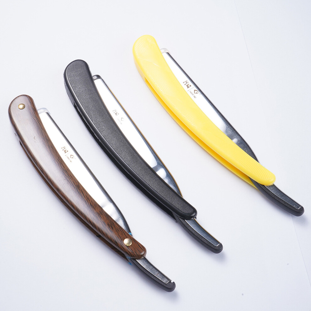Lifeasy 3Pcs Barber Razor Straight Cut Beard Razor Men's Barber Manual For Professional And Personal Use Beard Grooming