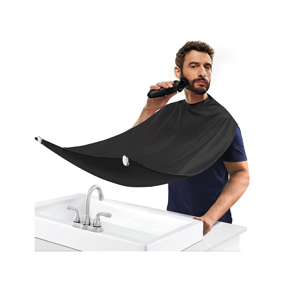 Lifeasy 4Pcs Beard Apron, Shaving Cape, Waterproof, Grooming Cloth, Non-Stick, With 2 Suction Cups, Great As A Gift For Men
