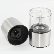 1 Stück Mini-Salz- und Pfeffermühle aus Edelstahl mit Keramikmahlwerk – Küchenzubehör – Mühle (1 Stück – Mini)