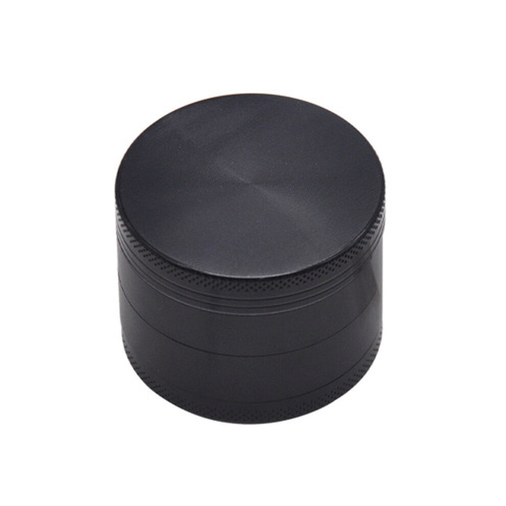 Lifeasy 1 Black Herb Grinder, Zinc Alloy Herb Pollen Grinder, For Spices, Herbs, Coffee, Set With 40Mm Pollen Scraper