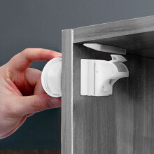 4 cerraduras de seguridad magn?ticas para ni?os - Cerradura de seguridad invisible para gabinetes 3M para unir - Cerradura de seguridad para cajones d