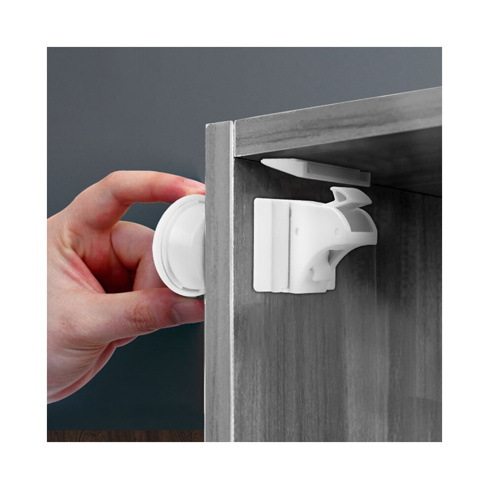 Lifeasy 4Pcs Child Safety Magnetic Child Safety Lock - 3M Invisible Cabinet Security Lock For Bonding - Baby And Kids Drawer Safety Lock