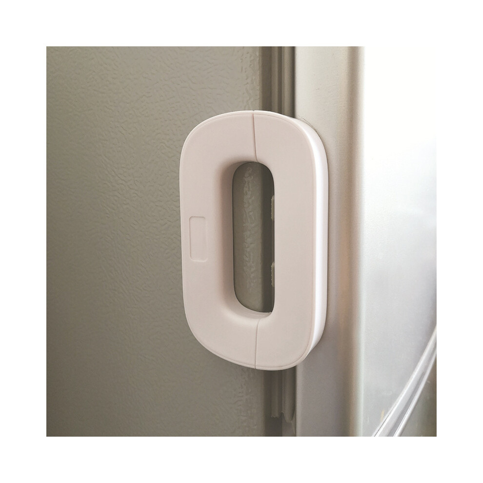 2Pcs (White) Child Safety Lock, Fridge Door Lock, For Babies And Children Freezer Lock Lock For Kitchen Cabinets, Drawers, Fridge, Freezer White Lifeasy