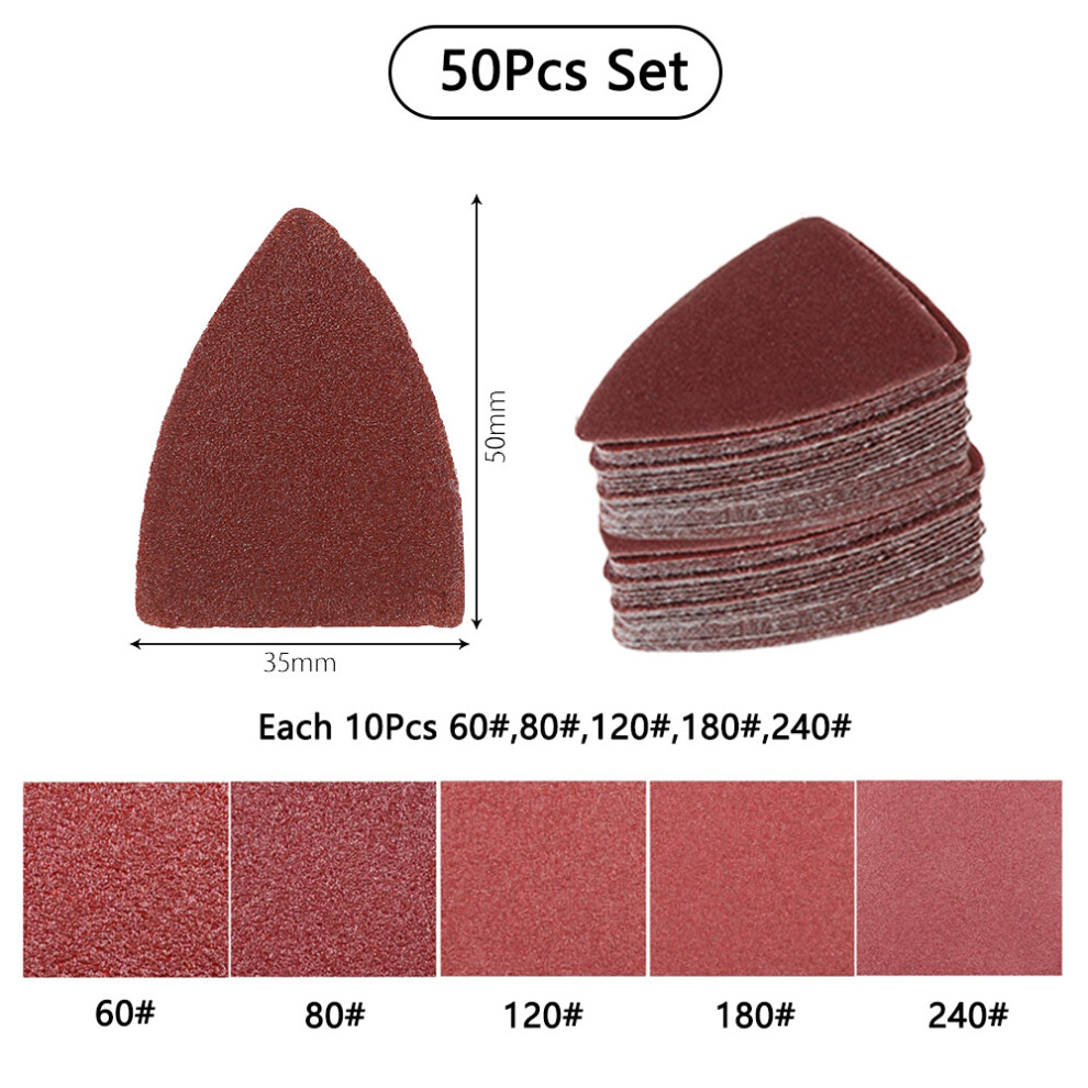 51Pcs Universal Triangular Sanding Pads - Hook And Loop Strap, For Oscillating Multi Tool For Wood Sanding, Used With Sandpaper 9469042669070