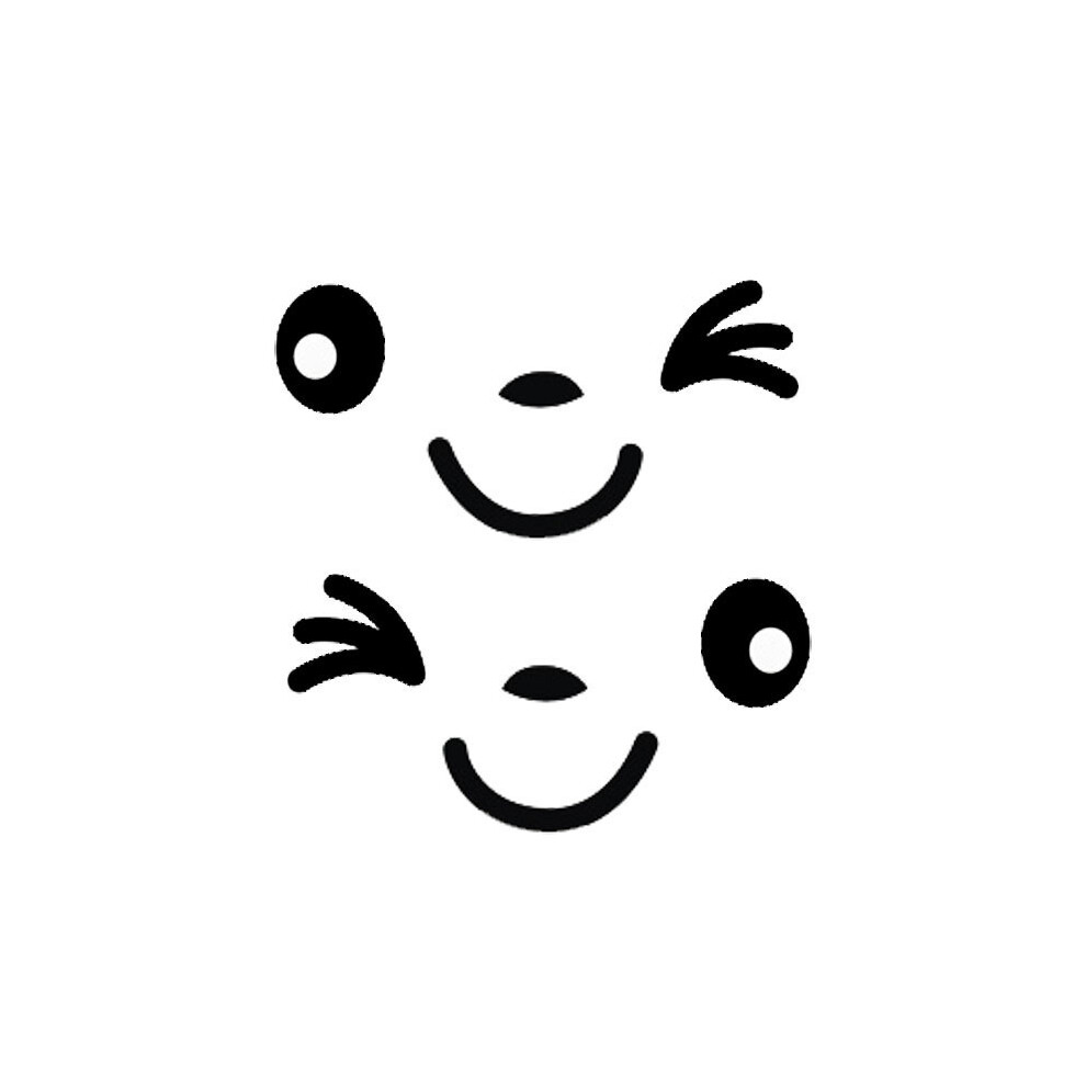 6Pcs (Black) Car Rearview Mirror Stickers, Winking Smiley Face, Funny, Cute And Cheerful Black 9469042669285