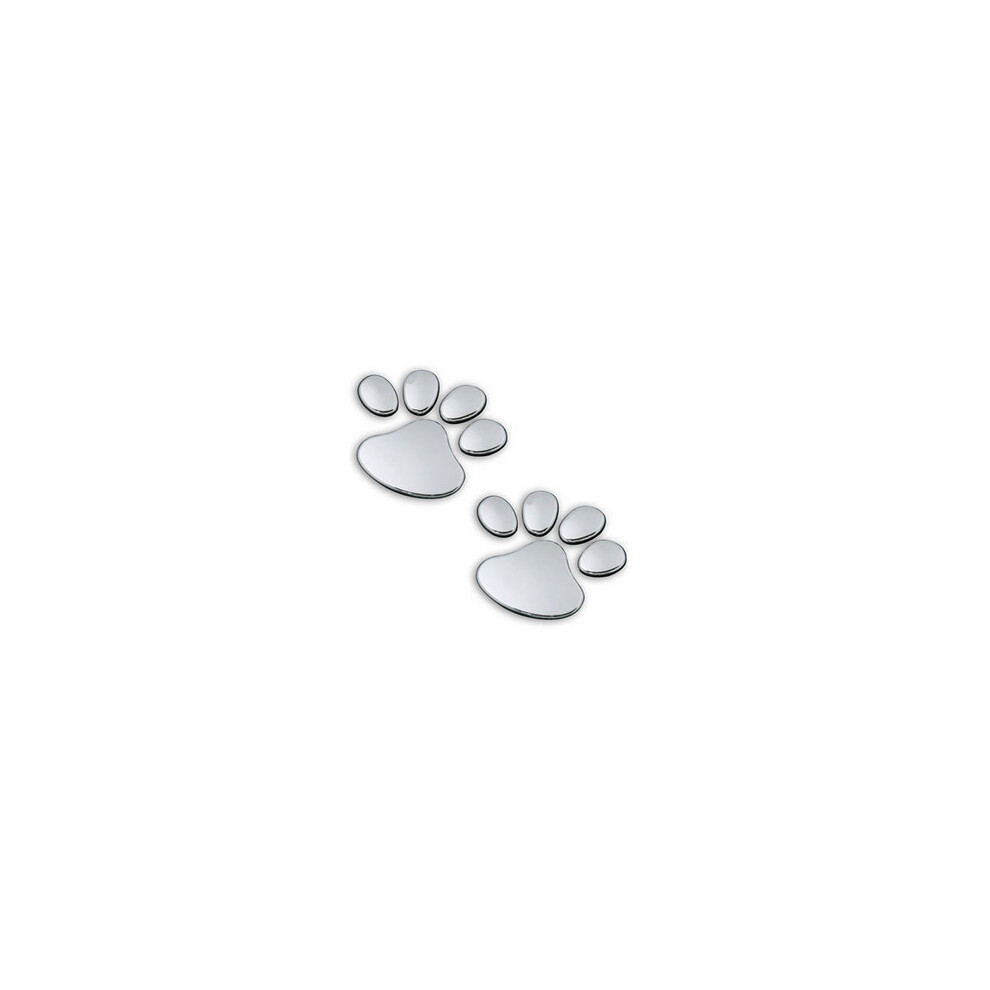 5 Pairs Bear Dog Paw Animal 3D Footprint Car Stickers For Car Decoration Color Silver 9469042669384