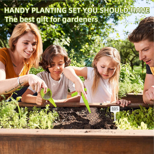 14PCS Seed Dispenser, Garden Tools 10 Adjustable Seed Drills, Transplanters and Perforators in Different Sizes 2