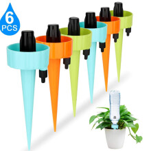Paquete de 6 aspersores autom?ticos, aspersores de riego f?ciles y ajustables para plantas en macetas, plantas, flores, jard?n, plantas de interior, m