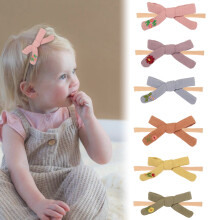 Paquete de 6 diademas para beb?, talla ?nica, diadema para ni?a, lazo para el pelo, accesorios para ni?a, turbante
