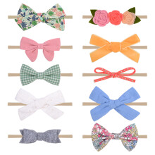 Paquete de 10 diademas para beb?, talla ?nica, diadema para ni?a, lazo para el pelo, accesorios para ni?a, turbante
