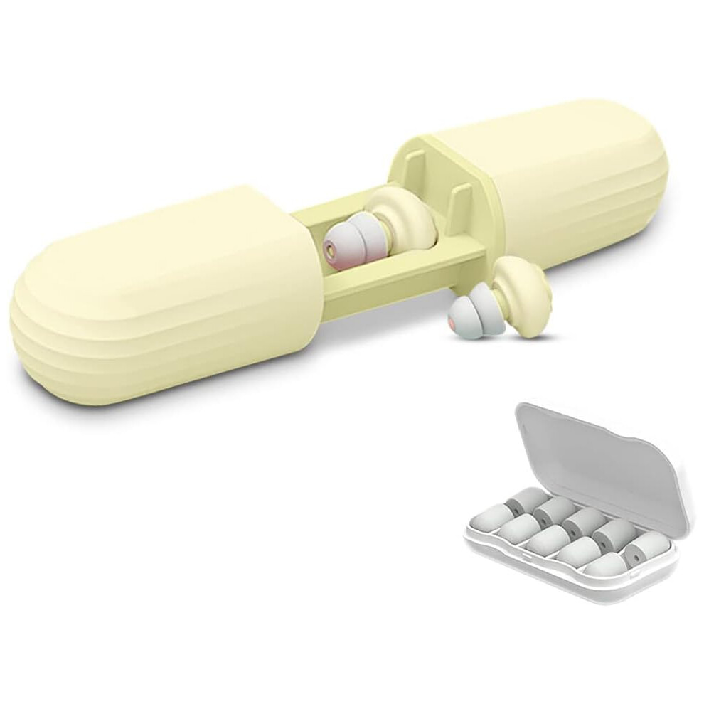 Yellow Earplug For Sleeping Anti Noise For Sleeping Reusable Soundproof Silicone Ear Muffs Hearing Protection Ergonomic Sound Blocking 9469042670762