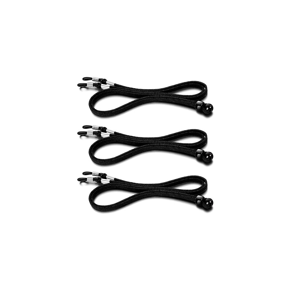 Lifeasy Black 3 Pieces, Glasses Strap Pu Glasses Cord For Sports Glasses And Sunglasses