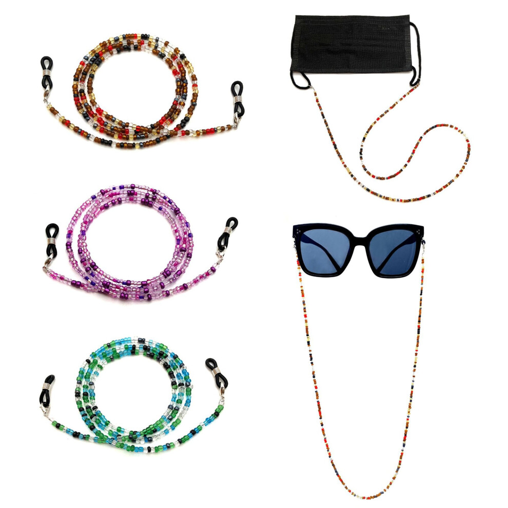 Lifeasy 3Pcs Ear Hook Extension Strap, Wearable Face Cover Neck Strap, Glasses Cord, Glasses Strap, Sunglasses Chain, Glasses Rope, Glasses Cord