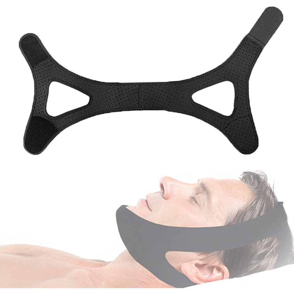 Lifeasy Black Adjustable Anti Snore Chin Strap, Anti Snore Strap, For Men, Women, Elderly, Child Professionally Effective Helps Reduce Snoring