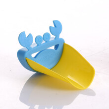 Extensor de grifo de 2 piezas, extensor de grifo para lavarse las manos con forma de cangrejo de dibujos animados para cocina (azul)