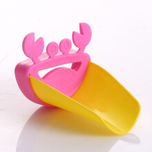 Extensor de grifo de 2 piezas, extensor de grifo para lavarse las manos con forma de cangrejo de dibujos animados para cocina (amarillo)