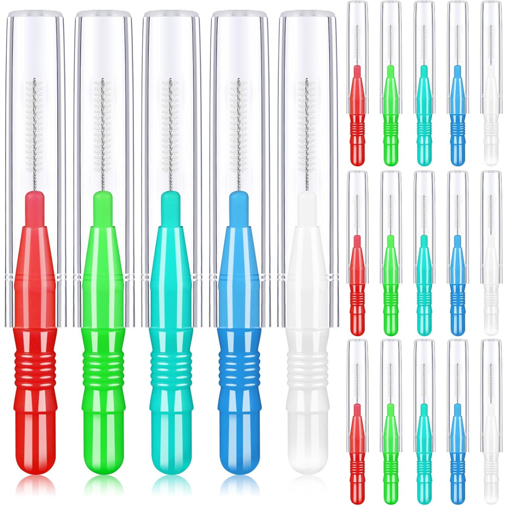 Lifeasy 100 Pcs Interdental Brushes, Portable Toothbrush With Cover, Tooth Brush Head Tooth Cleaning Tool For Cleaning Between Teeth, Maintaining Oral Health