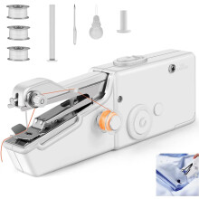 Sewing Machin, Mini Sewing Machine Handheld, Cordless Portable Electric Sewing Machine with Sewing Accessories for Beginners, Suitable for Clothing, C