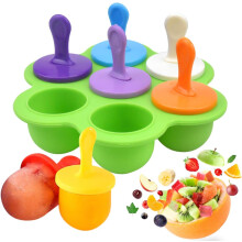 Silicone Ice Lolly Molds, Colorful Popsicle Molds with Plastic Sticks, Ice Pop Mould, Reusable Ice Lolly Moulds Ice Lolly Makers, Popsicle Moulds for