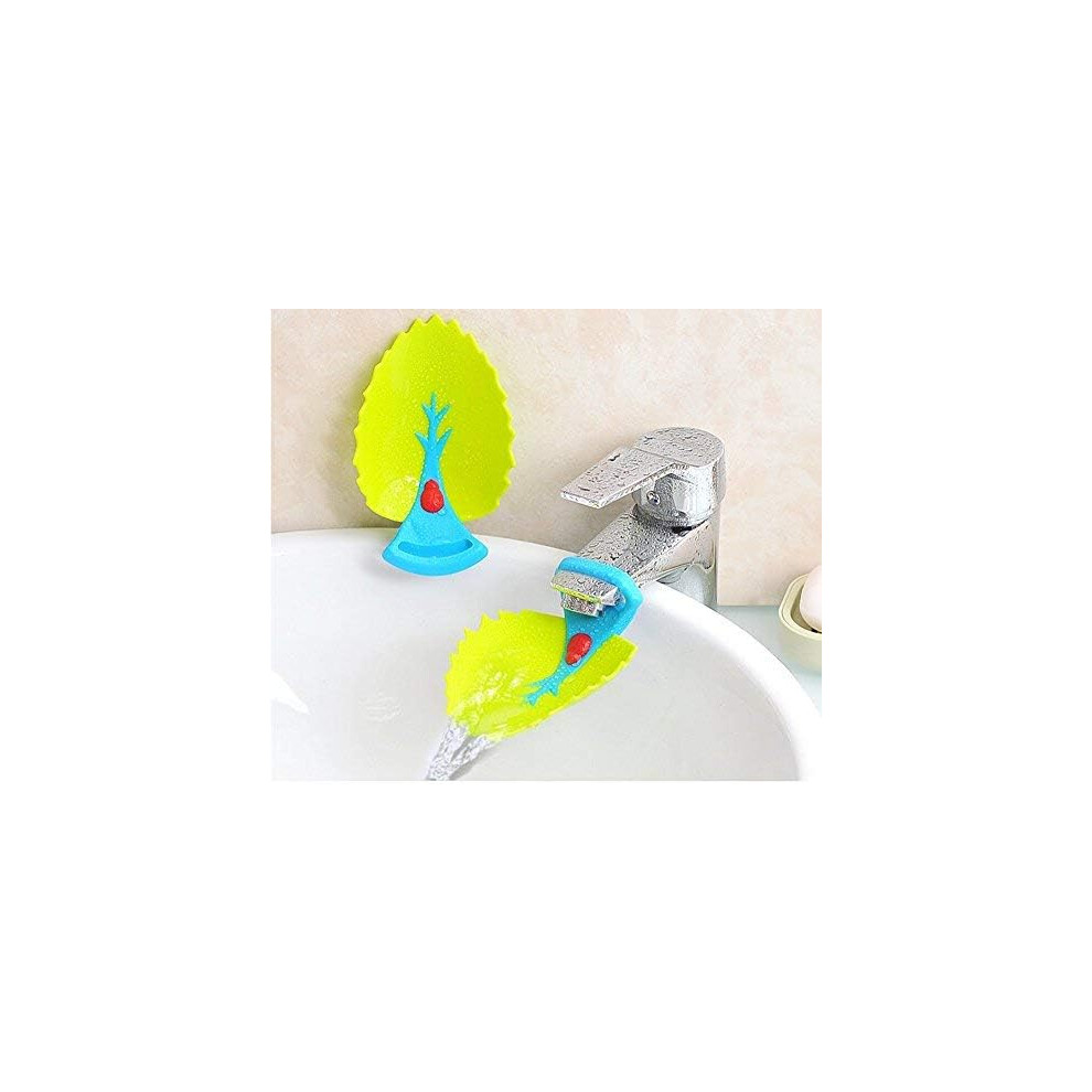 2 Piece Leaves Shape Water Faucet Tap Extender Toddler Children Kids Hand Washing Sink Randomly Children Cartoon Water Chute Lifeasy
