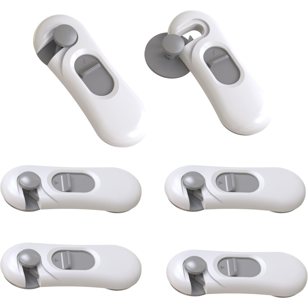 6 Pack Cupboard Locks For Children,Child Safety Strap Locks Easy Install Without Drilling Baby Proofing Locks For Cabinet, Drawer, Furniture, Toilet, Lifeasy