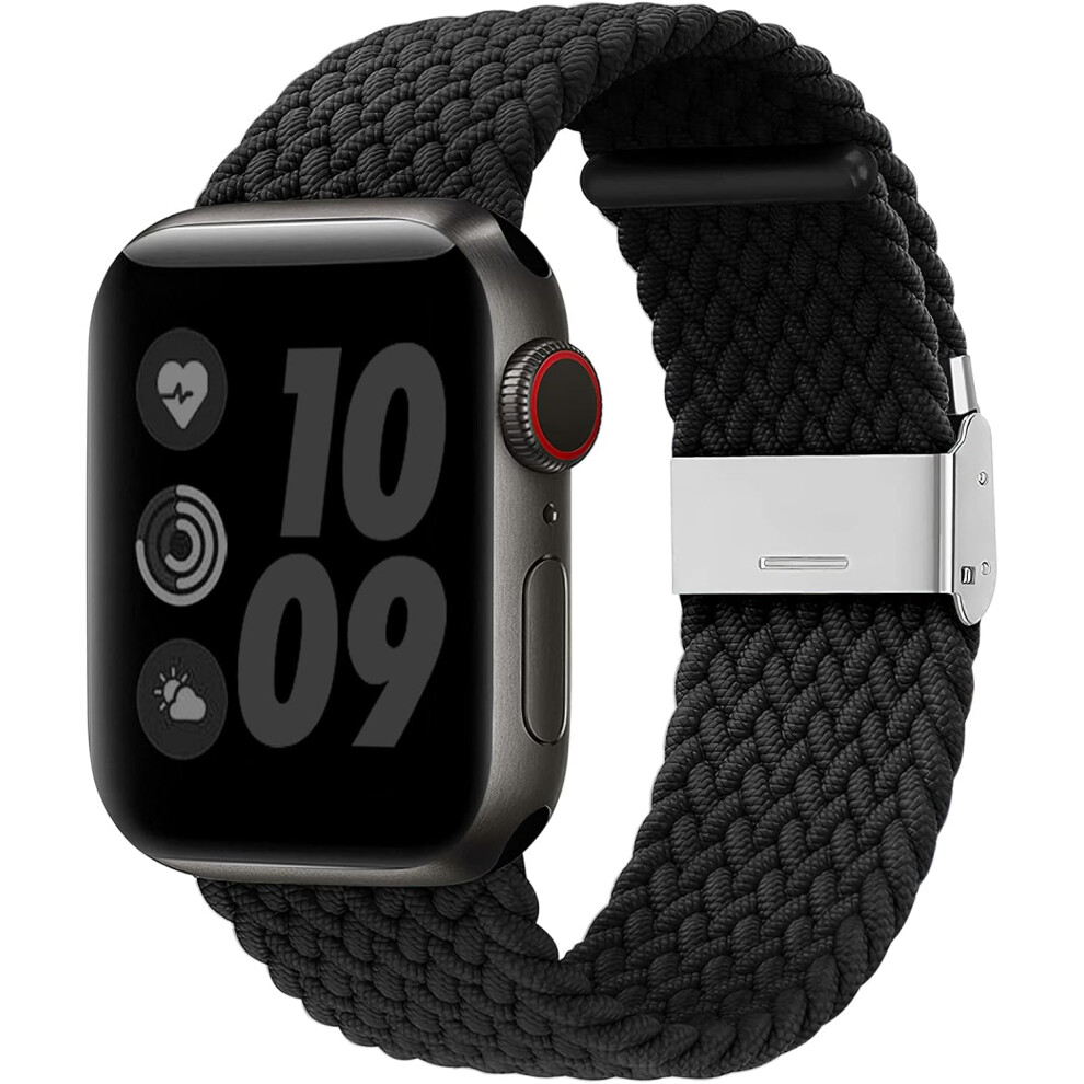 Stretchy Straps Compatible With Apple Watch Strap 45Mm 44Mm 42Mm For Women/Men, Elastic Adjustable Nylon Replacement Strap For Apple Watch Se/Iwatch S 9469042676092
