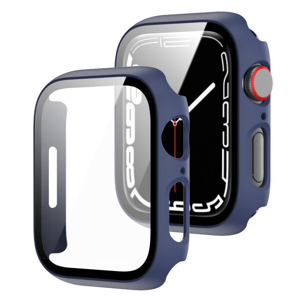 2 Pack Hard Case For Apple Watch Se/Series 6/5/4 40Mm With 9H Tempered Glass Screen Protector, [Touch Sensitive] [Full Coverage] Slim Bumper Protectiv 9469042676160