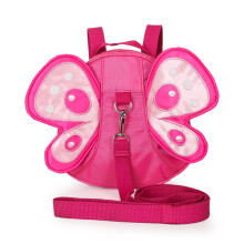 Baby-Schmetterling mit Flügeln, Sicherheitsgeschirr, Zügel, Kleinkind, Kindergurt, Rucksacktasche (Rosa)