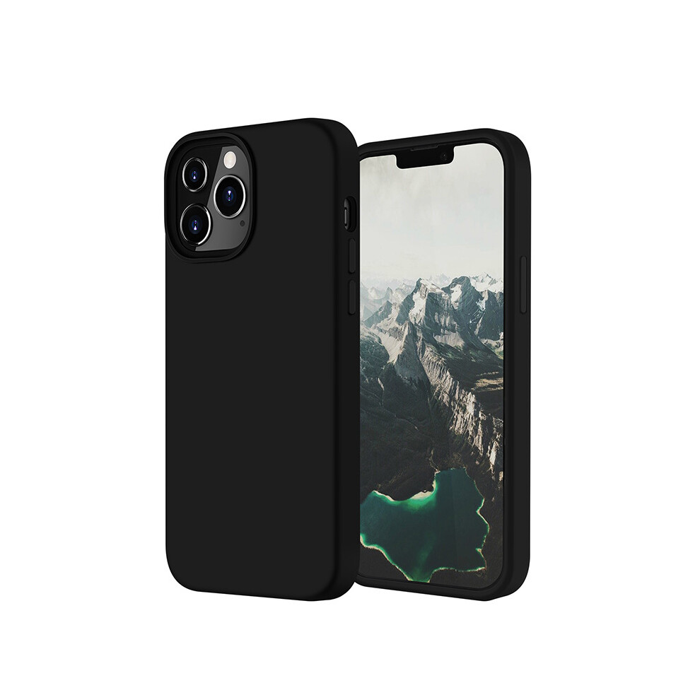 Silicone Case For Iphone 14 6.1-Inch, Silky-Soft Touch Full-Body Protective Phone Case, Shockproof Cover With Microfiber Lining (Black) Black 9469042677297