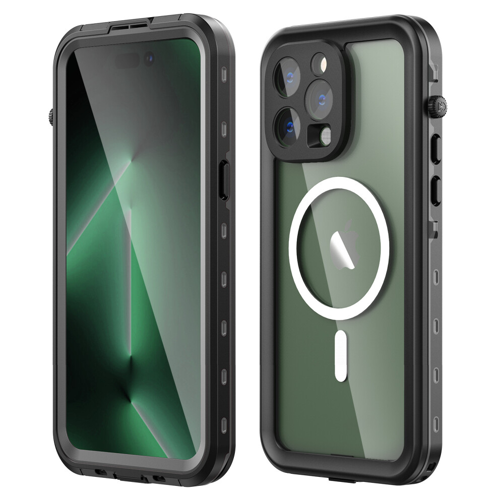 Photos - Case iPhone 14  Waterproof Shockproof Dustproof with MagSafe, Heavy Duty Tough Armour  Built in Screen Protector, IP68 Fu