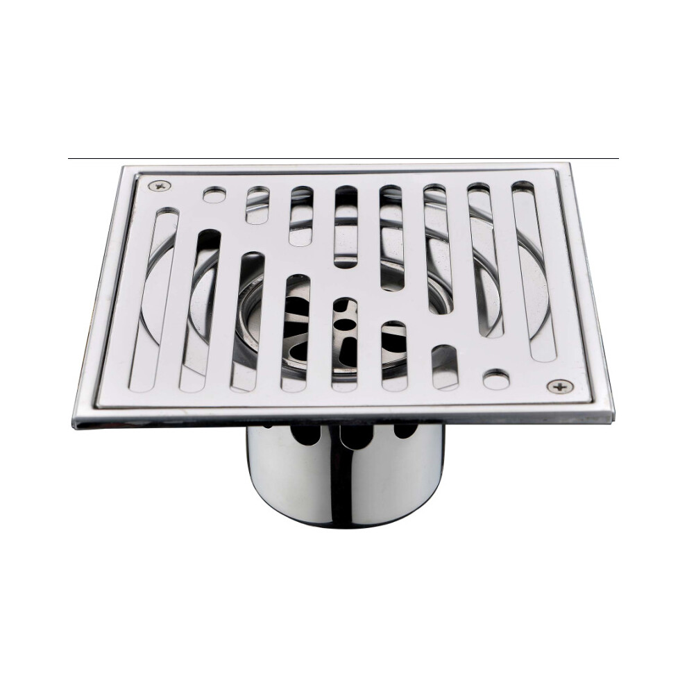 Shower Floor Drain Bathroom Tile Insert Floor Drainer With Removable Strainer Cover Chrome Finish Anti-Clogging For Kitchen, Washroom, Garage And Base 9469042678089