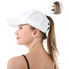 Cappellino da baseball da donna, da uomo, unisex, estivo, anti UV, sportivo, con coda di cavallo, per corsa, golf, ciclismo, escursionismo (circonfere