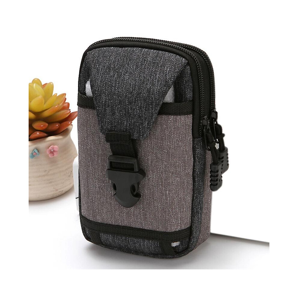 (Gray) 1pc Waist Pack Men's Casual Bag Travel Purse Waterproof Belt Zipper Tactical Outdoor Sport Fanny Multifunction Pack Phone Pocket