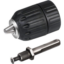 Drill chuck, 1.5-13mm quick connect impact driver adapter, quick change hex shank (incl. chuck key), auto lock