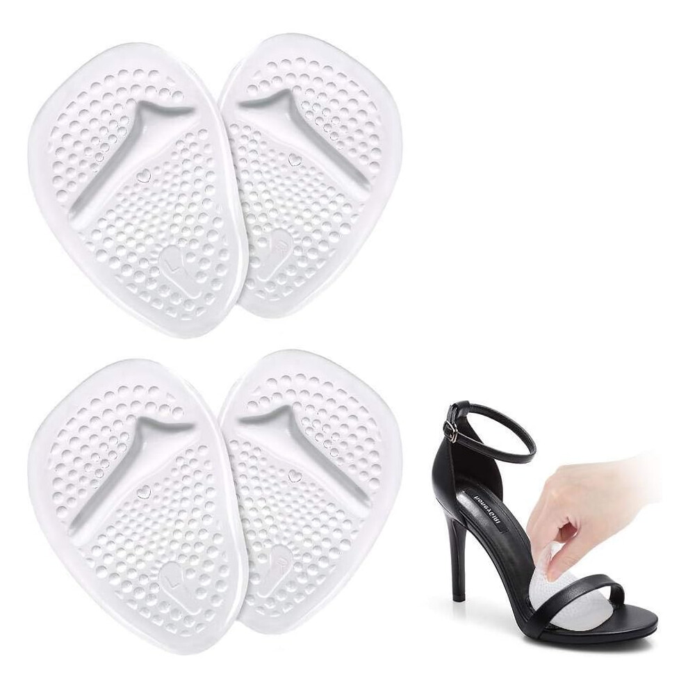 Lifeasy Gel Half Insoles Forefoot Plantar Pad, Anti-Slip Metatarsal Pad, Relieve Forefoot Pain For Women High Heel And Reduce Forefoot Pressure, 2 Pairs
