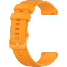 20mm Amber Yellow Silicone Strap Flexible Silicone Rubber Quick Release Strap For Women 18mm 20mm 22mm
