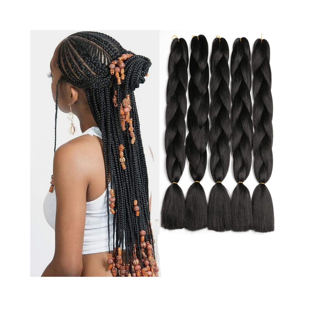 Lifeasy Unisex Not,Specified Ombre Braiding Hair, 24" Ombre Jumbo Braids Braiding Hair,5 Packs Ombre Braiding Hair, Synthetic Fiber Hair Extension For Crochet Twist Braiding Hair