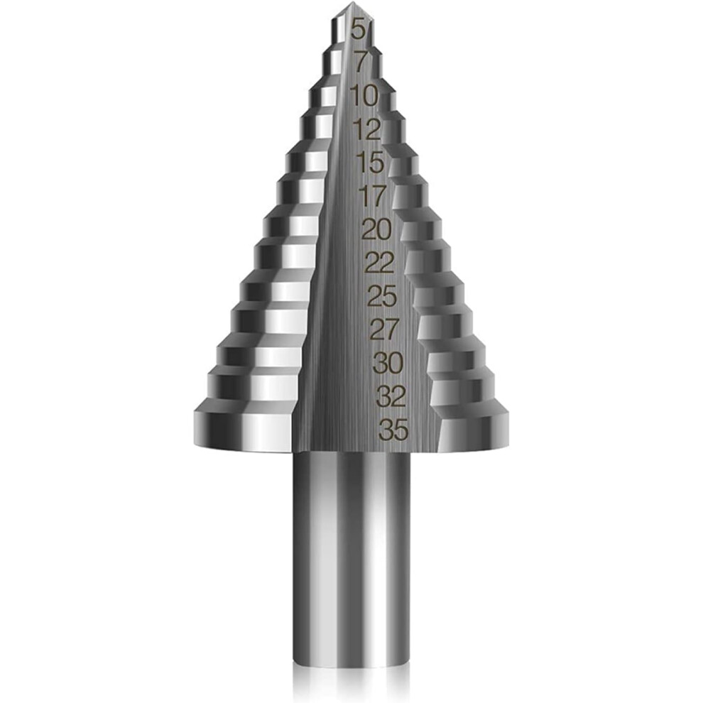 Hss Step Countersink Drill Bit, Double Slotted Countersink Step Drill Bit (5Mm-35Mm) With Titanium Coating, Strong, Perfect For Screwdriver Drilling O 9469042682284