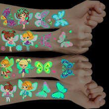 piezas de tatuajes de mariposas y hadas para ni?os, tatuajes para ni?as, regalos de cumplea?os para ni?os, invitaciones, recuerdos de fiesta para ni?o