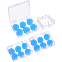 12 paia di tappi per le orecchie morbidi, tappi per le orecchie in silicone sigillante, tappi per le orecchie modellabili per dormire, nuotare, bianco