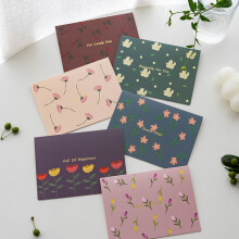 6 stuks Vintage literaire moederdag verjaardagsgroet geplette bloem wenskaart envelop sticker paar bekenteniskaart paar